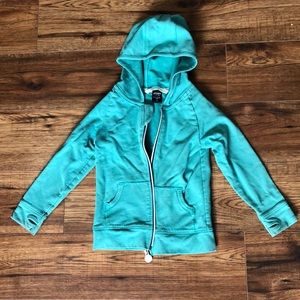 Peek-a-Boo Beans Teal Zipper Hoodie